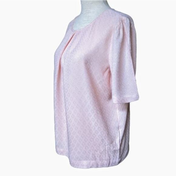 Metaphor Geometric Diamond Pattern Pink Blouse S - Picture 4 of 9
